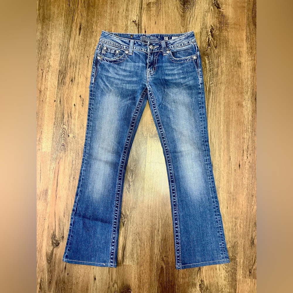 Miss Me Low Rise Boot Cut Jeans Size 27